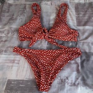 Shein orange and white bikini…size small